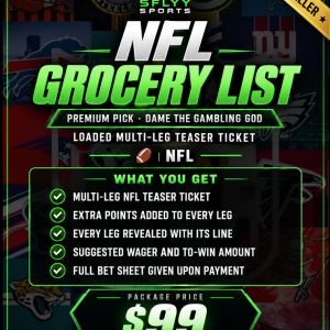 NFL GROCERY LIST SUNDAY